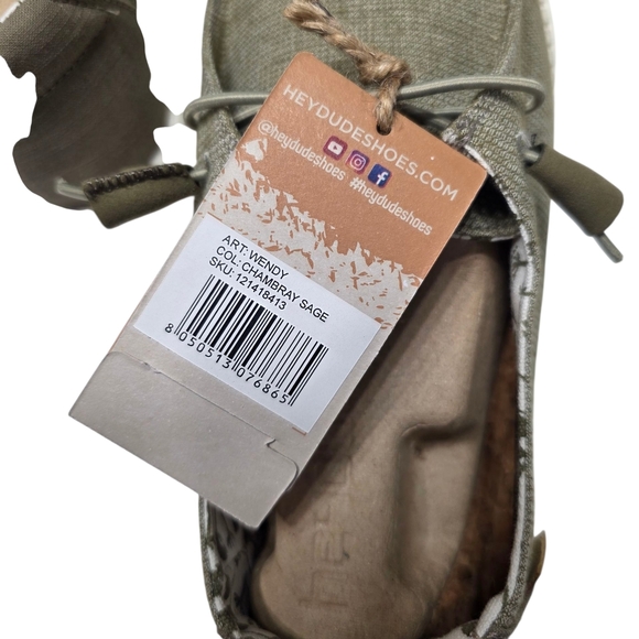 Hey Dude Wendy Chambray Sage Size 11 Womens - Picture 6 of 11